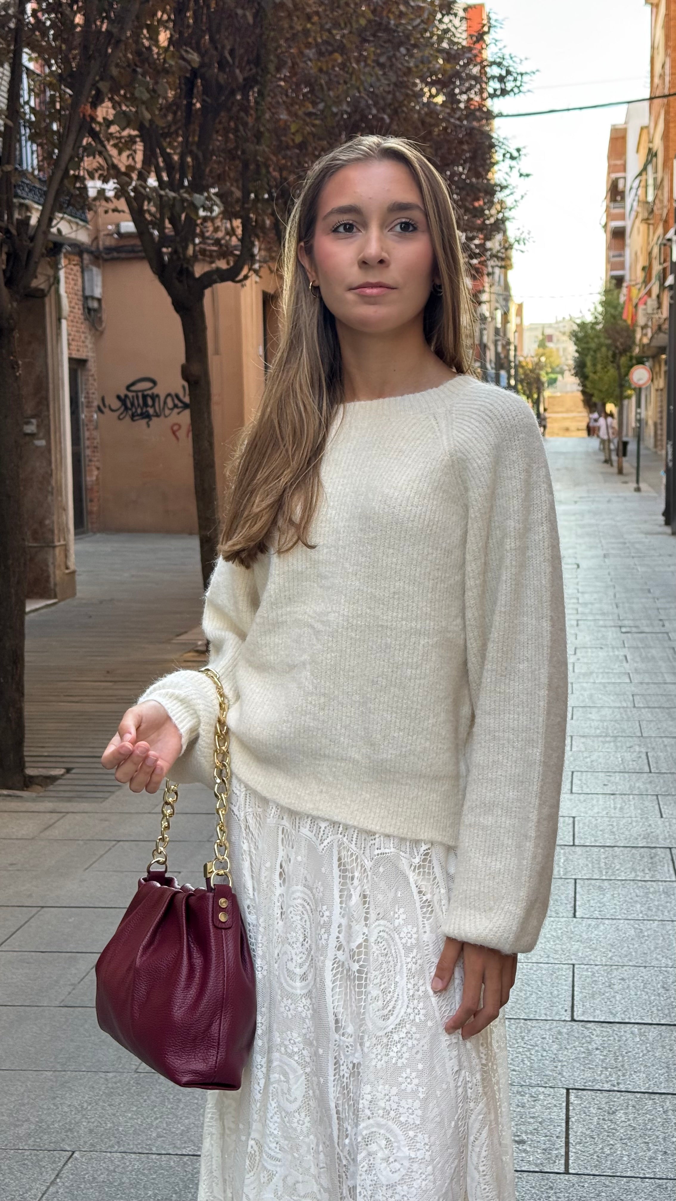 Jersey Detalle Escote Espalda Blanco