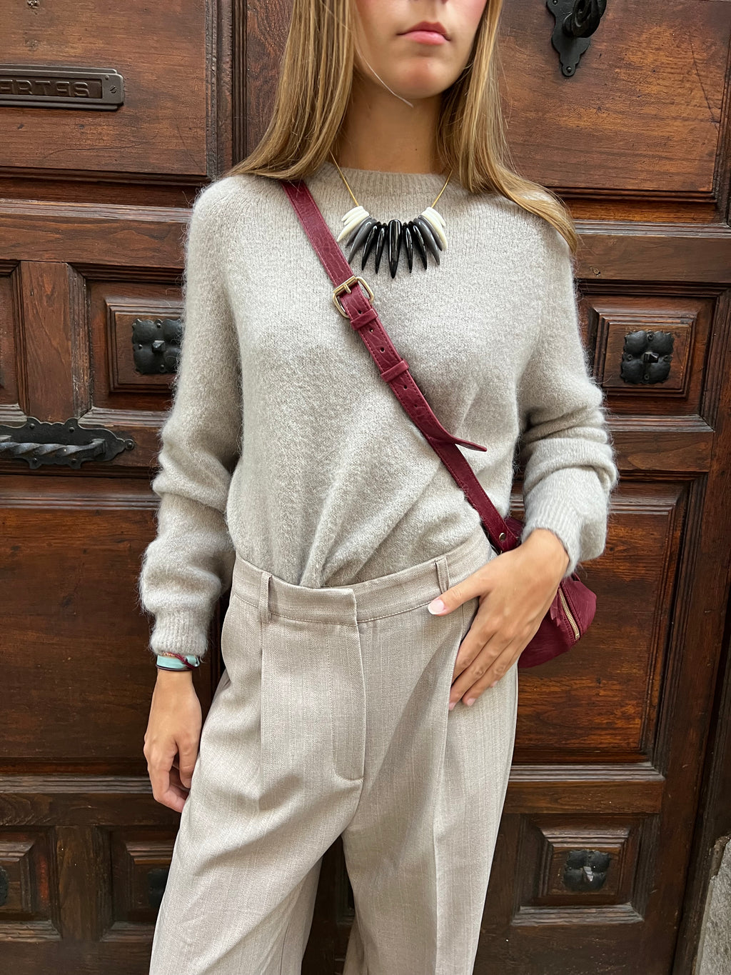 Pantalón Vestir Pinzas Gris