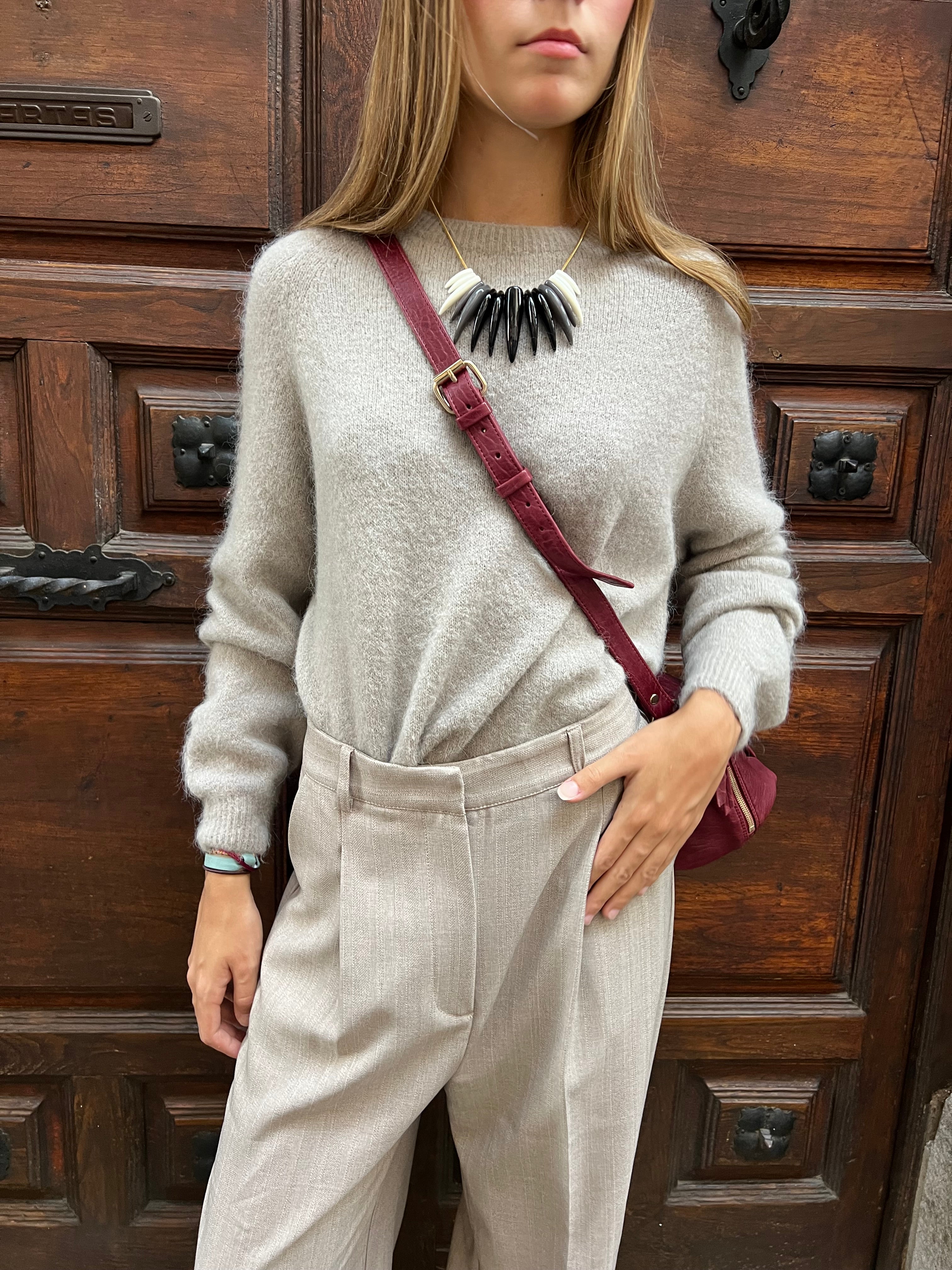 Pantalón Vestir Pinzas Gris