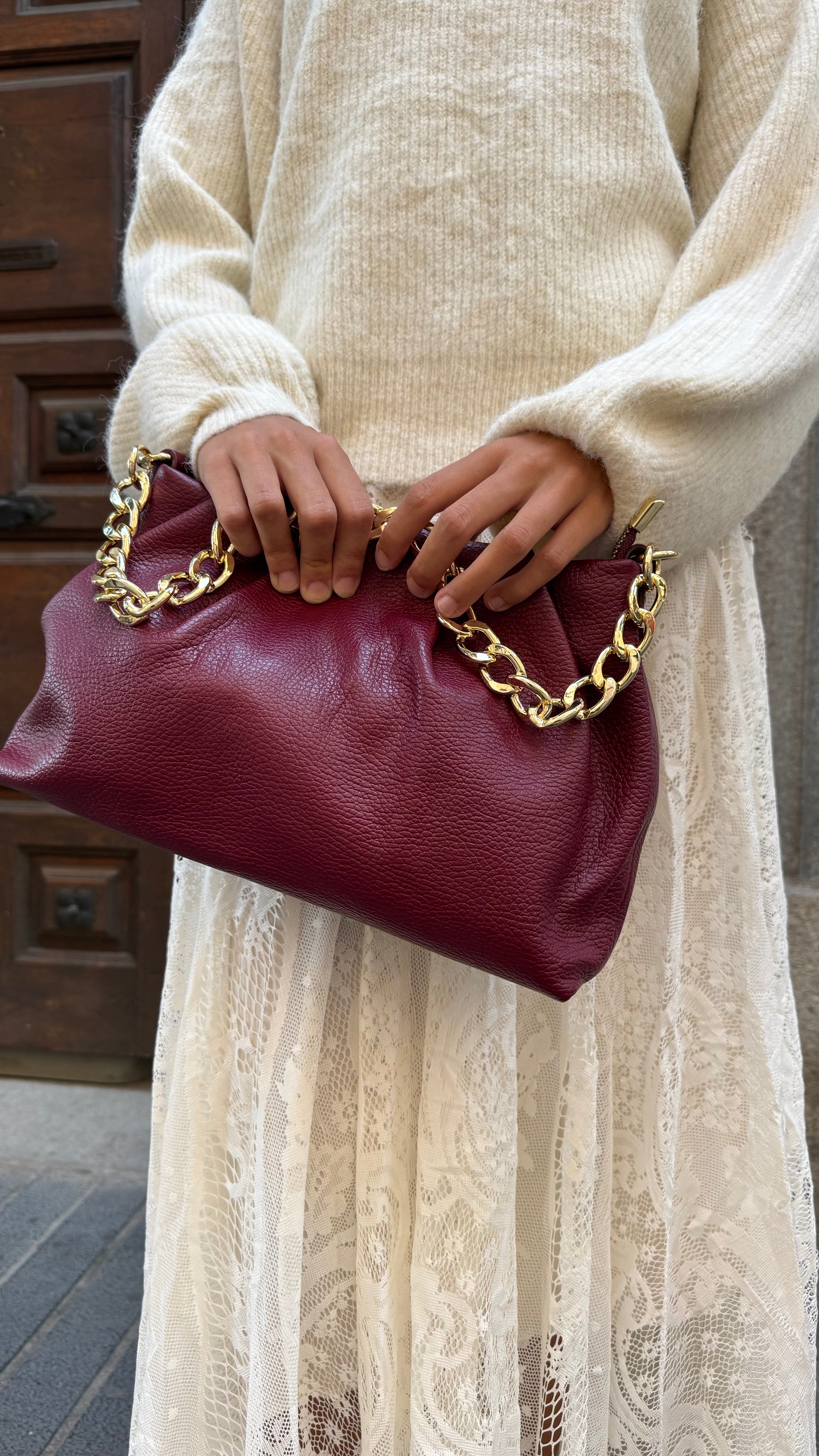 Cartera Bolonia Burdeos