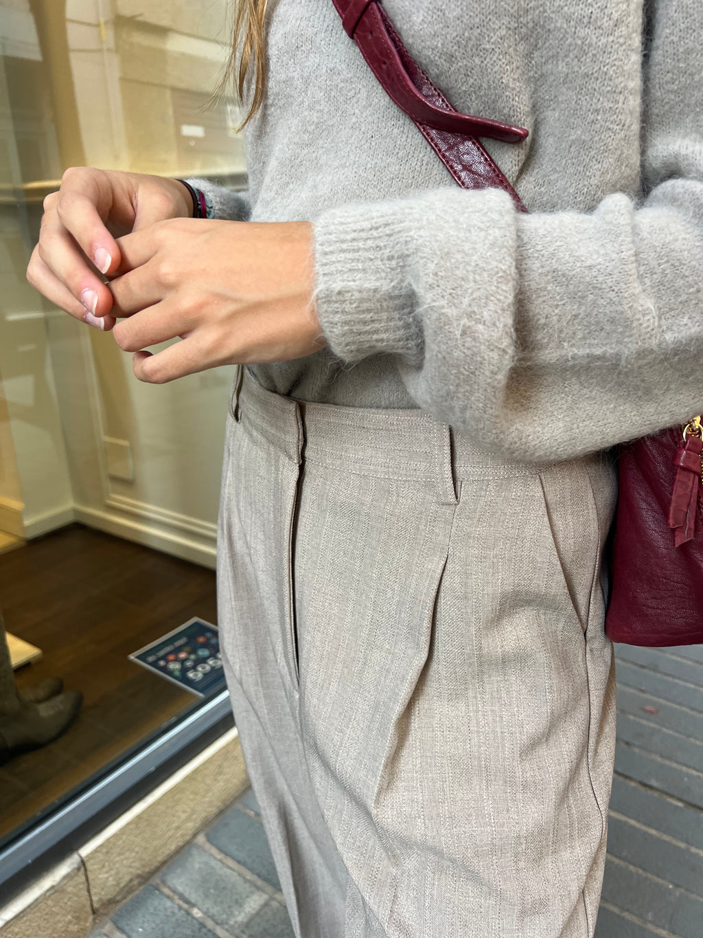 Pantalón Vestir Pinzas Gris