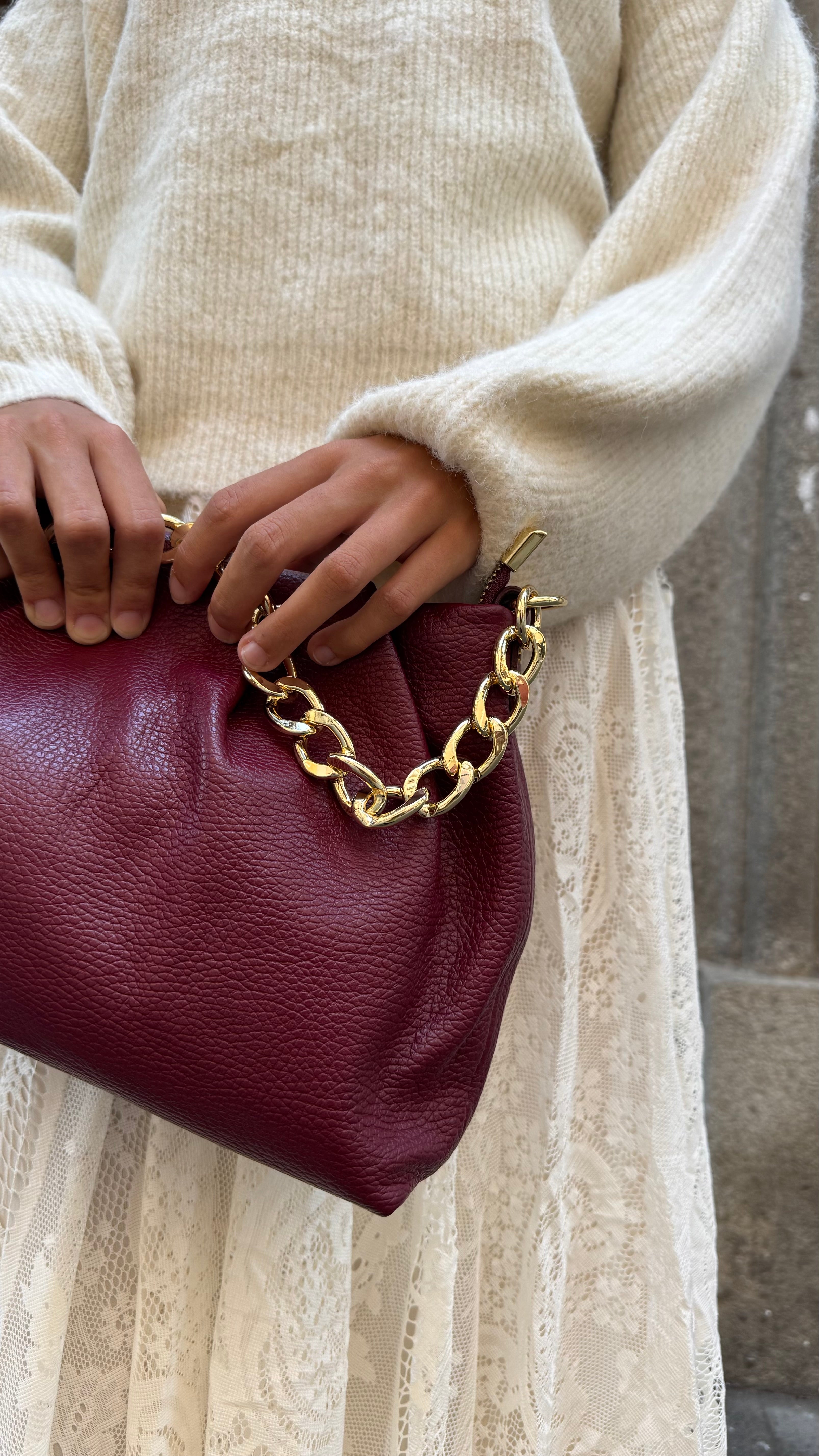 Cartera Bolonia Burdeos
