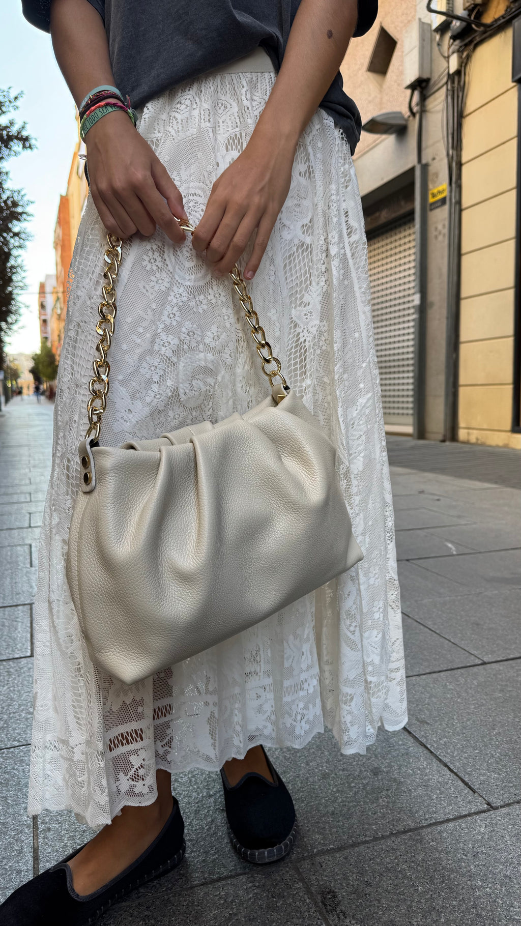 Cartera Bolonia Beige
