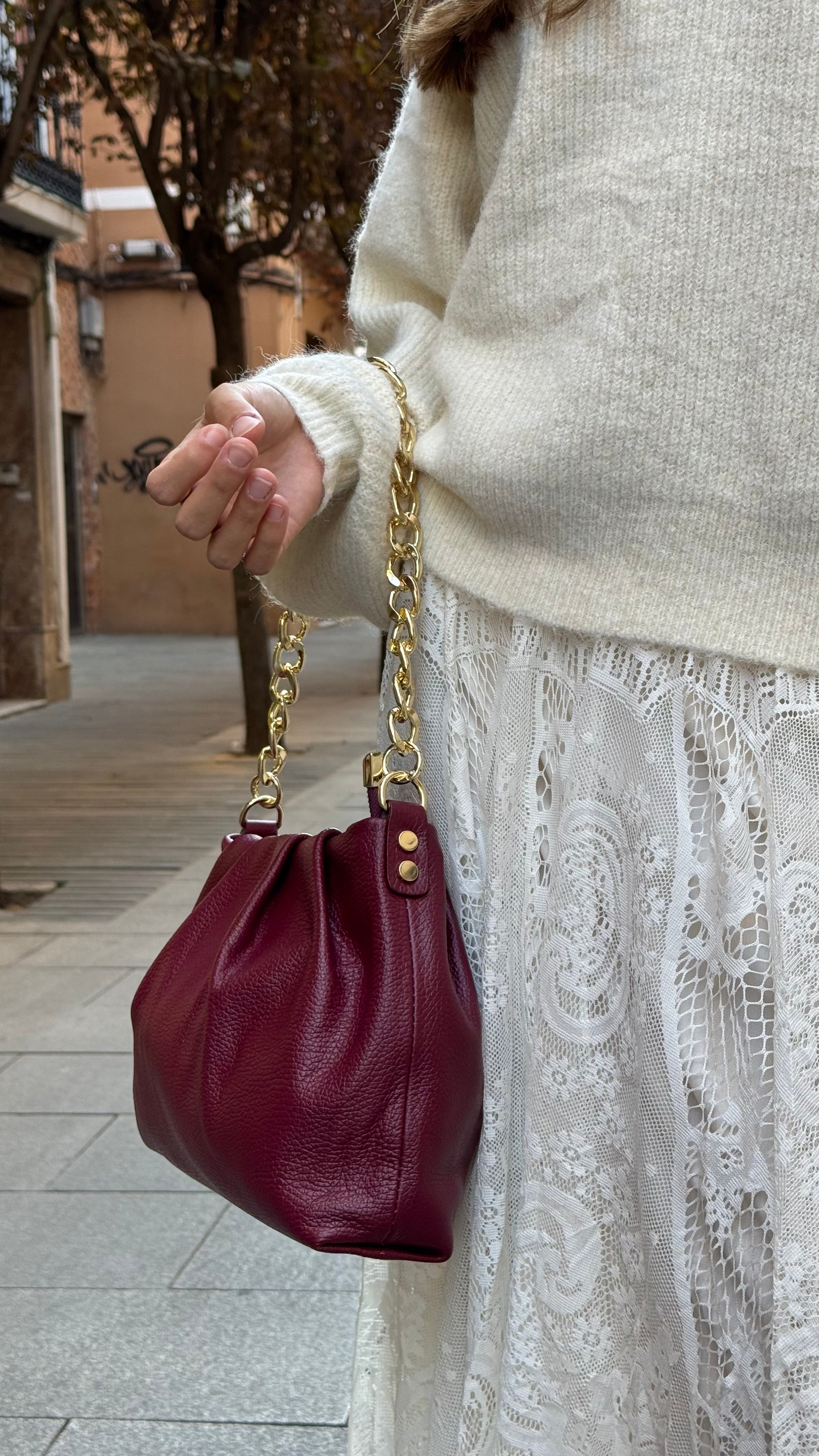 Cartera Bolonia Burdeos