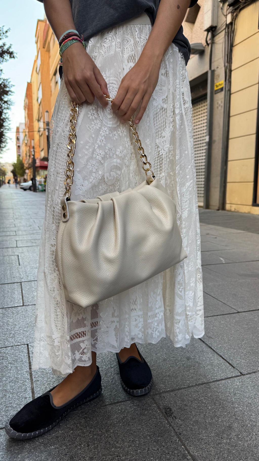 Cartera Bolonia Beige