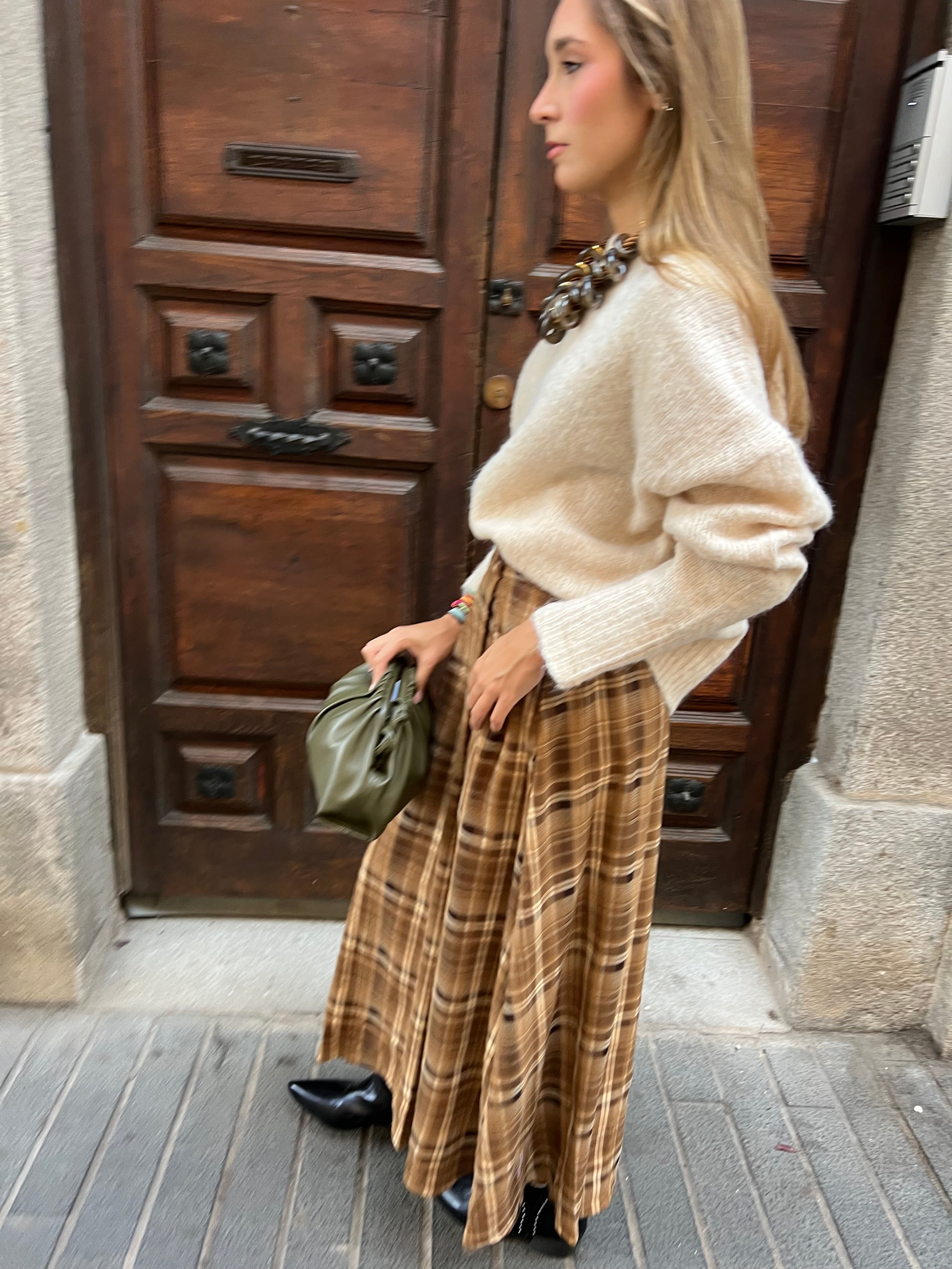Falda Escocés Beige Tabla